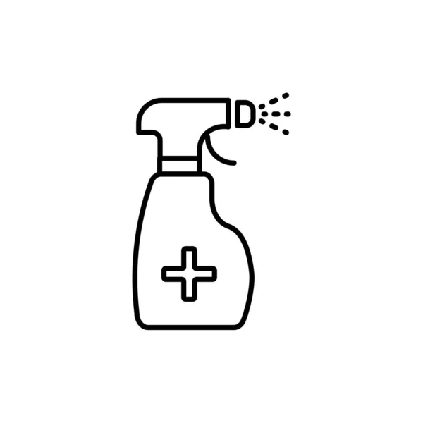 Bacterial Sanitizer Spray Hand Sanitizer Dispenser Concepto Control Infecciones Desinfectante — Vector de stock
