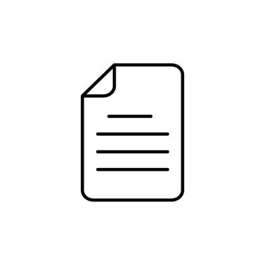 Metin dosyası vektör simgesi, dizin sembolü. Web sitesi veya mobil uygulama için modern, basit düz vektör çizimi