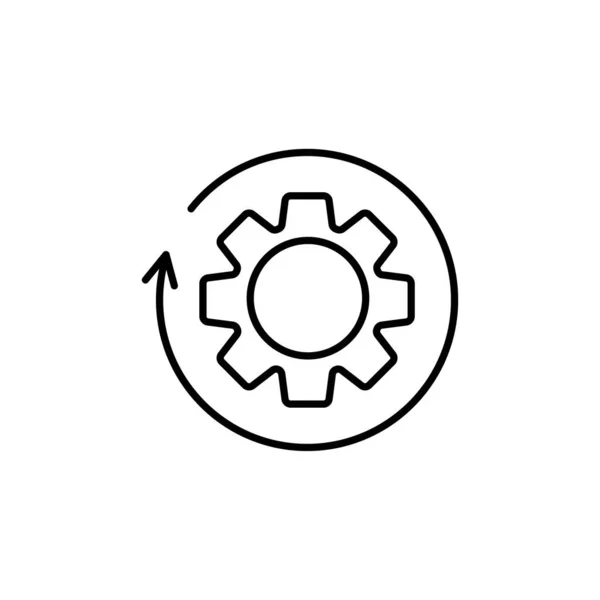 Reovery Gear Line Icon Резервный Знак Данных Восстановить Информационный Символ — стоковый вектор