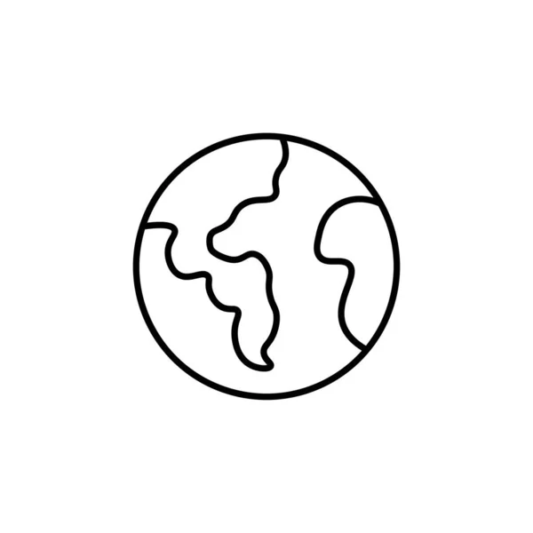 Jord Vektor Ikon Planet Symbol Enkel Platt Design För Webb — Stock vektor