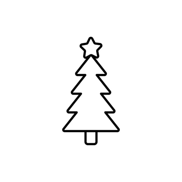 Christmas Tree Decoration Green Icon Vector Illustration Mas Symbol Isolated — Stock Vector