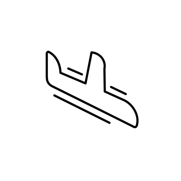 Піктограма Обриву Літака Піктограма Аварії Літаку Страхування Життя Разі Авіакатастрофи — стоковий вектор