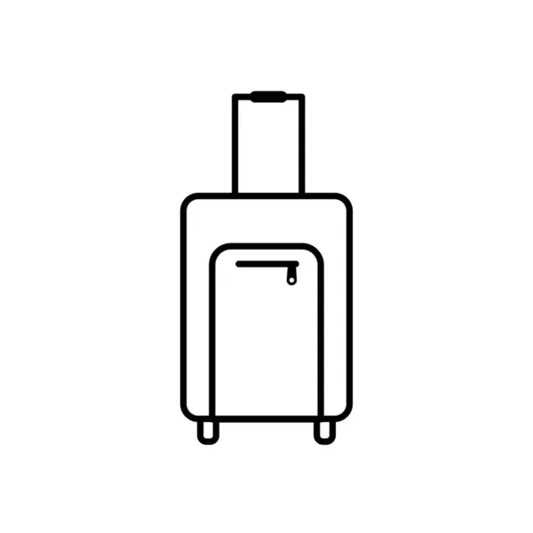 Gepäck Gepäcklinien Symbol Umrissvektorzeichen Lineares Piktogramm Auf Weiß Isoliert Symbol — Stockvektor