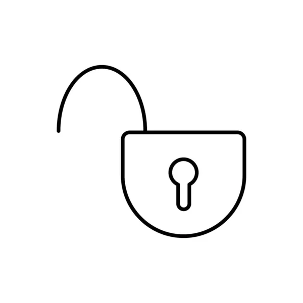 Hangslotpictogram Vector Illustratie Logo Sjabloon Voor Vele Doeleinden Geïsoleerd Witte — Stockvector