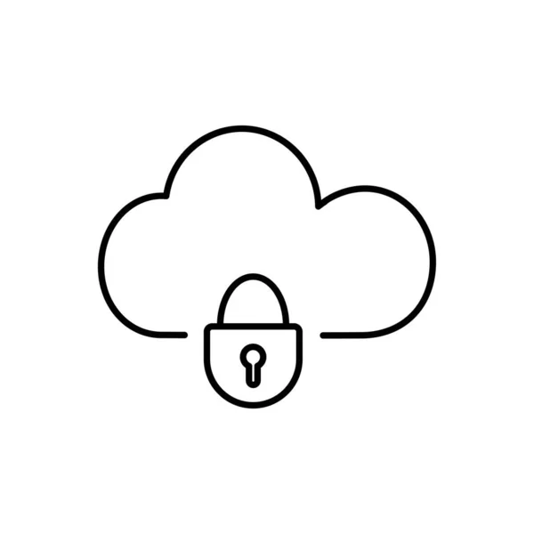 Icono Nube Privada Para Sitio Web Logotipo Aplicación Interfaz Usuario — Archivo Imágenes Vectoriales