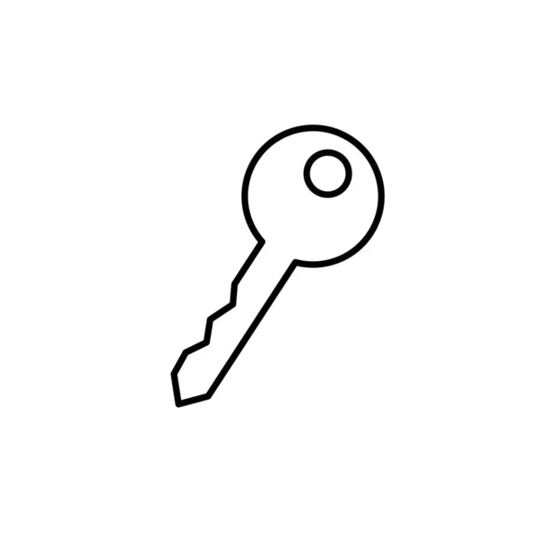Ключевая Икона Трехмерном Плоском Стиле Изолированная Сером Фоне Ключевой Символ — стоковый вектор