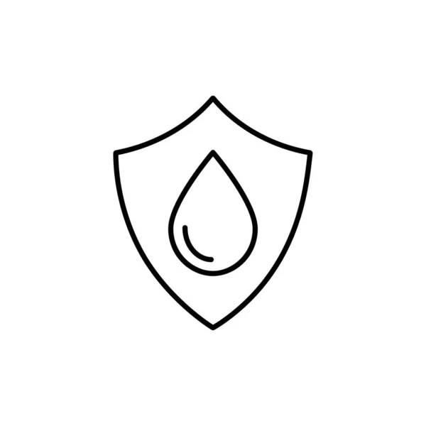 Vector Shield Icon Water Resistant Waterproof Icon Security Vector Icon — Stock Vector