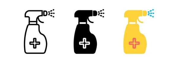 Premium Ikoon Bacteriële Alcohol Agent Sanitizer Een Lijnteken Als Bottle — Stockvector