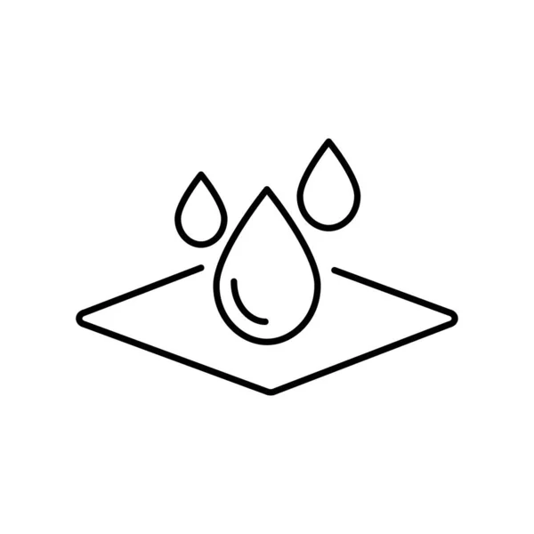 Піктограма Лінії Поверхні Водовідштовхувача Концепція Водонепроникного Символу Векторні Ілюстрації Білому — стоковий вектор