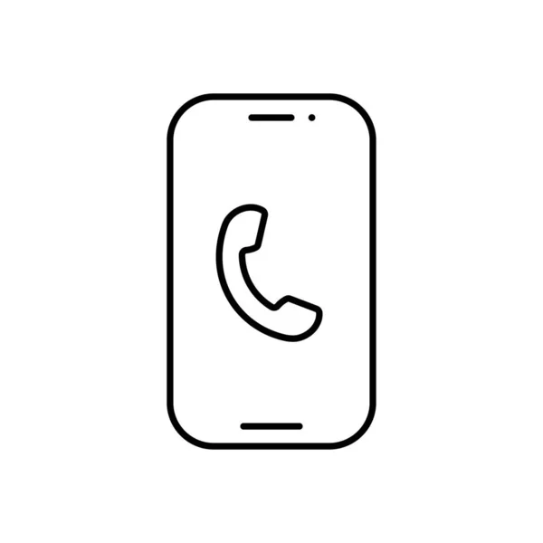 Telefono Icona Sullo Sfondo Bianco — Vettoriale Stock