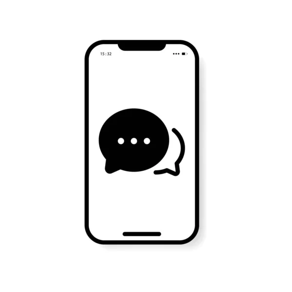 Message Icon Trendy Flat Style Isolated Grey Background Sms Symbol — Stok Vektör