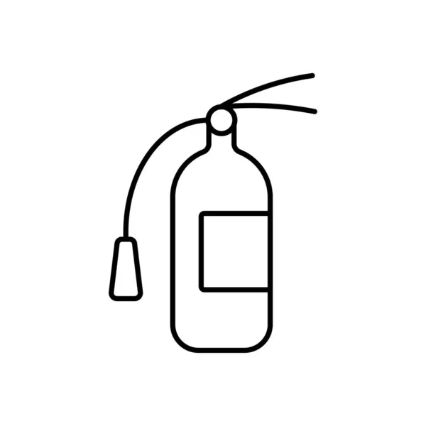 Liniensymbol Für Feuerlöscher Umrissvektorzeichen Lineares Piktogramm Auf Weiß Isoliert Symbol — Stockvektor