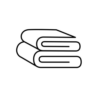 Uygulamalar ve web siteleri için katlanmış banyo havluları ya da peçete çizgisi resim vektör simgesi yığını