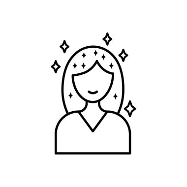 En iyi saç ikonu vektörü, illüstrasyon logo şablonu modaya uygun. Pek çok amaca uygun..