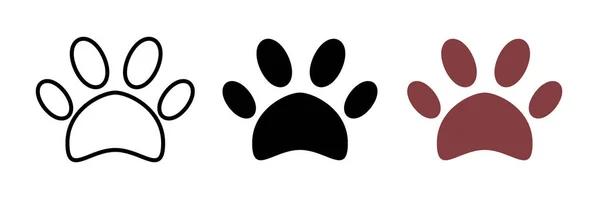 Footprint Pet Paw Prints Dog Cat Vector Icon Foot Puppy 로열티 프리 스톡 일러스트레이션