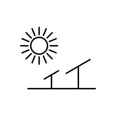 Güneş enerjisi paneli vektör illüstrasyonu