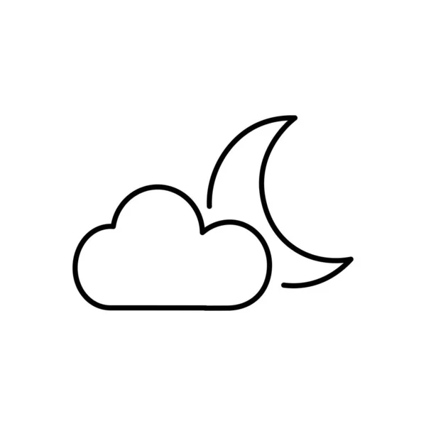 Nacht Icon Vektor Illustration Auf Weißem Hintergrund — Stockvektor