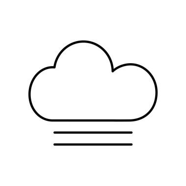 Hava durumu tahmin çizgisi simgesi. Sakin hava vektörü simgesi.