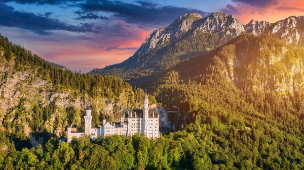 Neuschwanstein Fairytale Castle Fussen Bavaria Germany Neuschwanstein 바이에른주의 남서부 바이에른주 — 스톡 사진