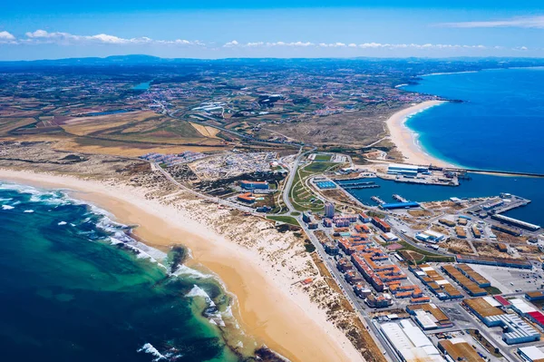 공중에서 포르투갈의 페니체 반도에 요새와 페니체를 수있다 페니체는 포르투갈 대서양 — 스톡 사진