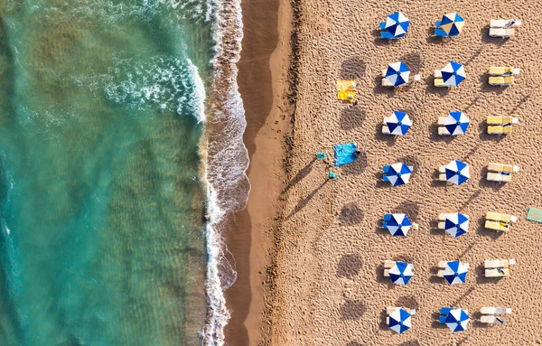 Aerial Drone View Western Coast Glyfada Beach Island Corfu Greece — 스톡 사진