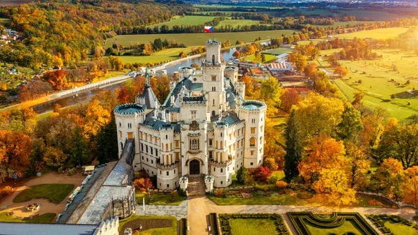Zamek Hluboka Nad Wełtawą Jest Jednym Najpiękniejszych Zamków Republice Czeskiej — Zdjęcie stockowe