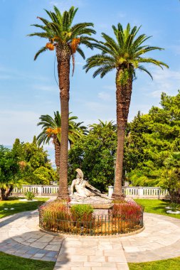 Achilleion palace in Corfu Island, Greece, built by Empress of Austria Elisabeth of Bavaria, also known as Sisi. The Achilleion palace in Corfu, Greece.