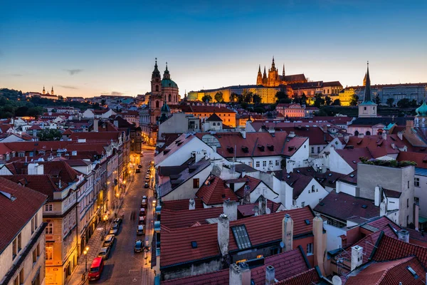 Vitus Cathedral Prague Castle Lesser Town Panorama View Vitus Cathedral — 스톡 사진