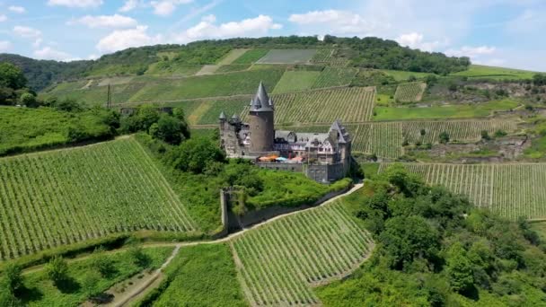 Панорама Араха Фарах Небольшой Городок Рейне Фон Рейнланд Пфальце Германия — стоковое видео