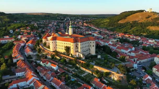 Château Mikulov Dans Ville Mikulov Moravie Sud République Tchèque Vue — Video