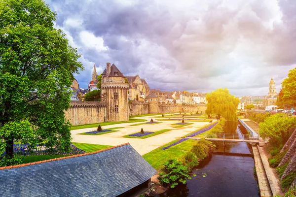 Mura Dell Antica Città Giardini Vannes Bretagna Bretagne Francia Settentrionale — Foto Stock