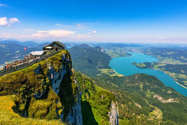 Schafberges Aufgenommen Mountain Landscape Salzkammergut Upper Austria View Schafberg Peak — Stock fotografie