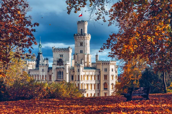 Zamek Hluboka Nad Wełtawą Jest Jednym Najpiękniejszych Zamków Republice Czeskiej — Zdjęcie stockowe