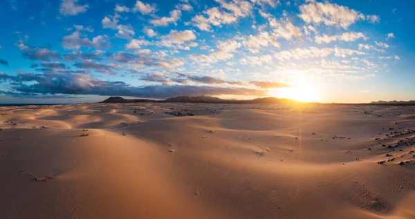 Panoramic High Angle Aerial Drone View Corralejo National Park Parque — Stock Photo, Image