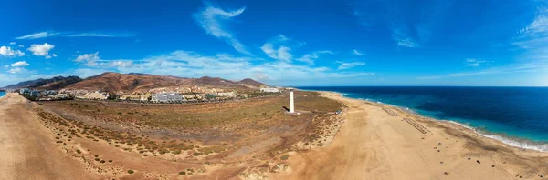 스페인 카나리아 벤투라 해변에 일광이 비추고 Faro Morro Jable Lighthouse — 스톡 사진