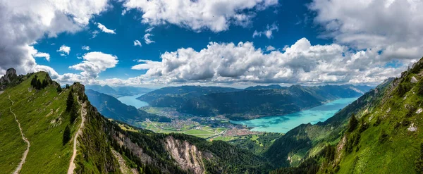 Prachtig Uitzicht Het Thunermeer Het Brienzermeer Vanaf Schynige Platte Berner — Stockfoto