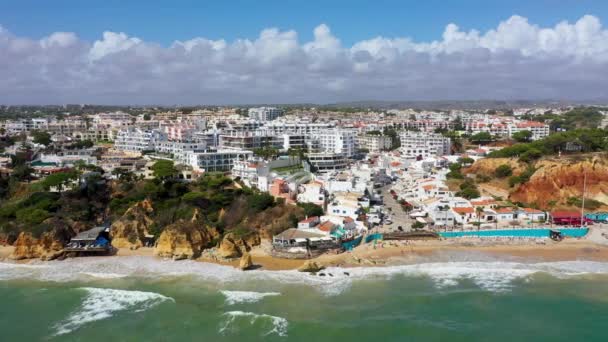 Vista Incrível Céu Cidade Olhos Água Albufeira Algarve Portugal Vista — Vídeo de Stock