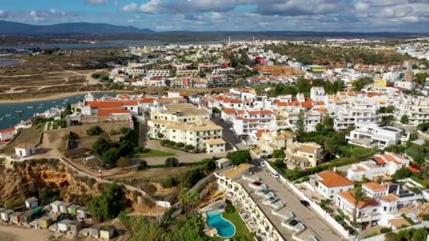 Vista Del Pueblo Ferragudo Algarve Portugal Vieja Ciudad Marítima Ferragudo — Vídeos de Stock