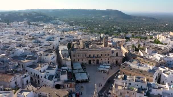 Widok Ostuni Białe Miasto Brindisi Puglia Apulia Włochy Europa Stare — Wideo stockowe