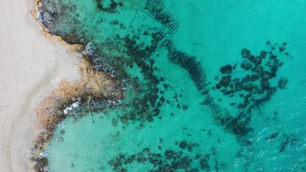 Αεροφωτογραφία Της Όμορφης Παραλίας Νησί Στην Αγία Νάπα Κύπρος Παραλία — Αρχείο Βίντεο