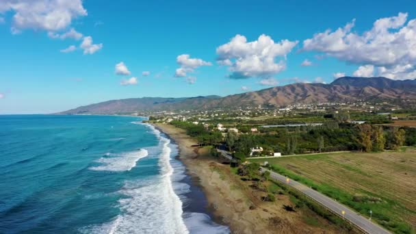 Αεροφωτογραφία Του Mauralis Beach Κύπρος Παραλία Μαυράλης Είναι Μια Απομονωμένη — Αρχείο Βίντεο