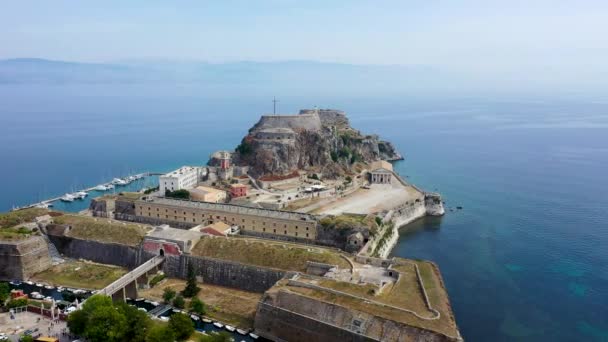 Old Venetian Fortress Corfu Town Corfu Greece Old Fortress Corfu — Video