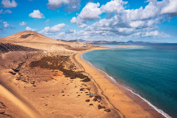 Χερσόνησος Jandia Risco Del Paso Playas Sotavento Και Laguna Sotavento — Φωτογραφία Αρχείου