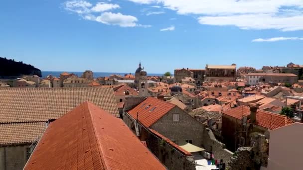 Дубровник Город Юге Хорватии Омываемый Адриатическим Морем Европа Старый Центр — стоковое видео