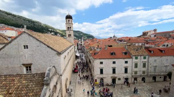 Dubrovnik Een Stad Het Zuiden Van Kroatië Met Uitzicht Adriatische — Stockvideo