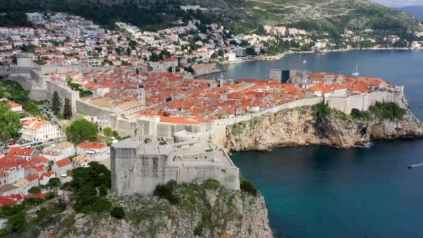 Fuerte Lovrijenac Ciudad Dubrovnik Croacia Fortaleza Lovrijenac Sobre Puerto Oeste — Vídeo de stock