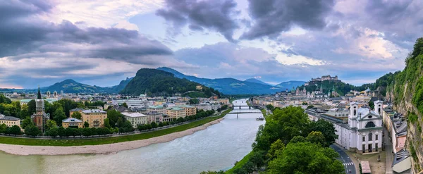Beautiful View Historic City Salzburg Festung Hohensalzburg Summer Salzburger Land — Stock Photo, Image