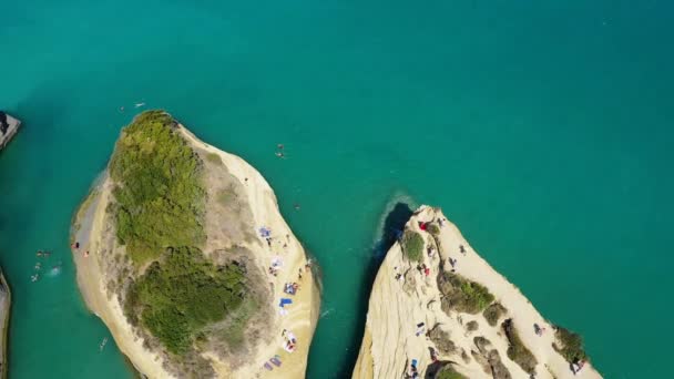 Famoso Canal Amour Sidari Isla Corfú Grecia Famosa Playa Canal — Vídeos de Stock
