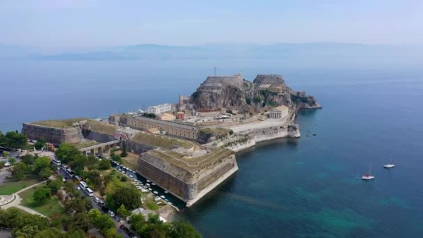 Old Venetian Fortress Corfu Town Corfu Greece Old Fortress Corfu — 비디오