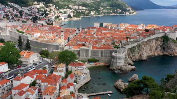 Das Fort Lovrijenac Dubrovnik Kroatien Lovrijenac Festung Über Dem Westhafen — Stockvideo